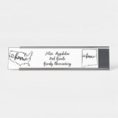 Custom New Mexico Staaten US Zuhause Line Art Schreibtischnamensplakette (Vorderseite )