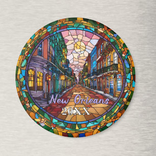 Custom New Orleans Bourbon Street datiert Magnet
