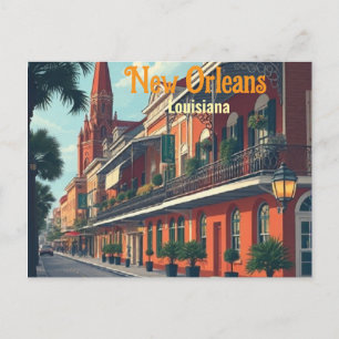 Custom New Orleans Louisiana Vintag Postkarte