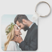 Custom New Wedding Foto Schlüsselanhänger (Rückseite)