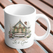 Custom New Year Winter Szene Schnee Grün Weihnacht Kaffeetasse