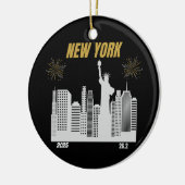 Custom New York 2025 Marathon Runner Gift Keramik Ornament (Links)