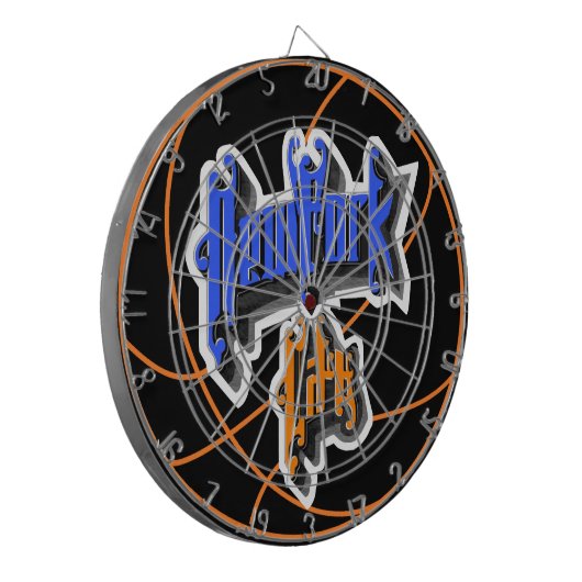 Custom New York City Basketball Dartscheibe (Vorderseite Links)