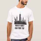 Custom New York Trip Skyline Statue of Liberty T-Shirt (Vorderseite)