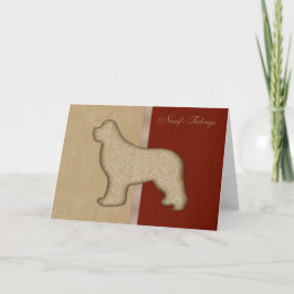 Custom Newf Tidings Antique Karte