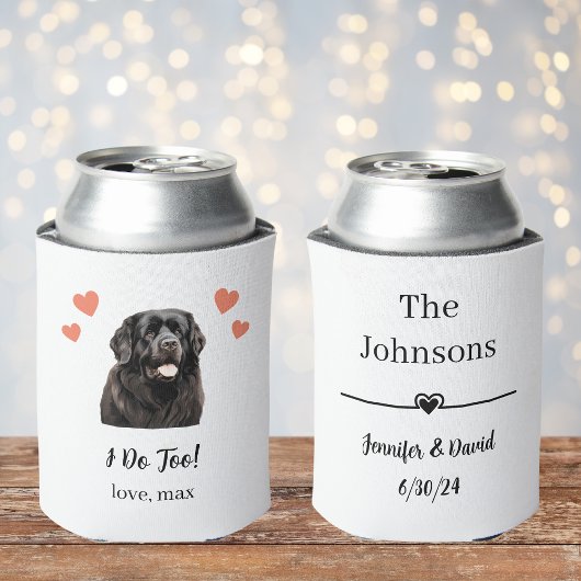 Custom Newfundland Begleiter Wedding Can Cooler Dosenkühler