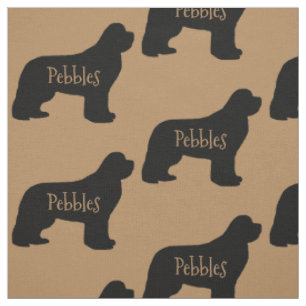 Custom Newfundland Dog Fabric Stoff