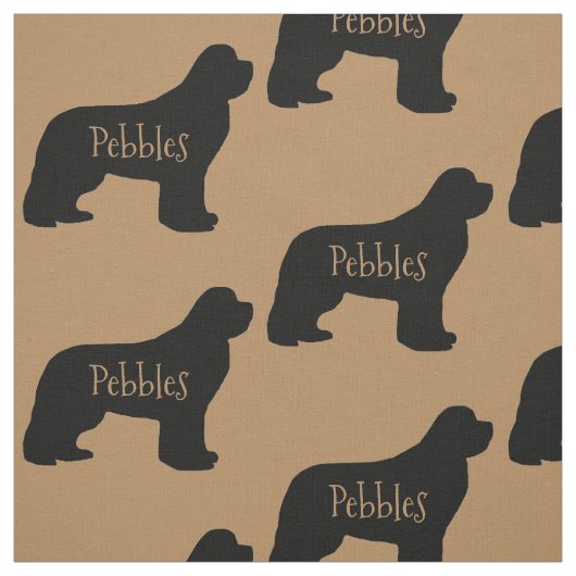 Custom Newfundland Dog Fabric Stoff (Muster)