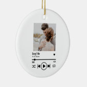 Custom Newlyed Foto Song Playlist Keramik Ornament (Rechts)