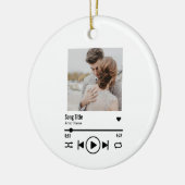 Custom Newlyed Foto Song Playlist Keramik Ornament (Links)