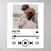 Custom Newlyed Foto Song Playlist Poster (Vorne)