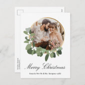 Custom Newlywed Foto Kranzrahmen Frohe Weihnachten (Vorne/Hinten)