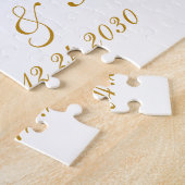Custom Newlywed Foto Monogram Wedding Gift Puzzle (Seite)