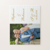 Custom Newlywed Foto Monogram Wedding Gift Puzzle (Vertikal)