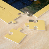 Custom Newlywings Rustic Sunflowers Eucalyptus Lea Puzzle (Seite)