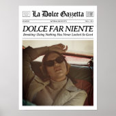 Custom Newspaper Wall Art Dolce Far Niente Poster (Vorne)