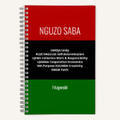 Custom NGUZO SABA 7 Principles Kwanzaa Journal Notizblock (Vorderseite)