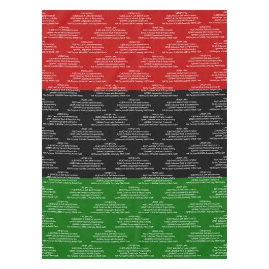Custom NGUZO SABA 7 Prinzipien Kwanzaa Tischdecke (Vorderseite)