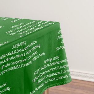 Custom NGUZO SABA 7 Prinzipien Kwanzaa Tischdecke