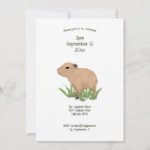 Custom Niedlich 1. Geburtstag Capybara Baby Boy Einladung (Rückseite)