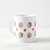 Custom Niedlich Baby Face 2 Fotos Tasse (Vorderseite Links)