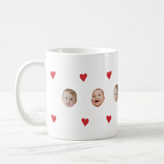 Custom Niedlich Baby Face 2 Fotos Tasse