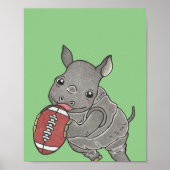 Custom Niedlich Baby Rhino Animal Kinderzimmer Pos Poster (Vorne)