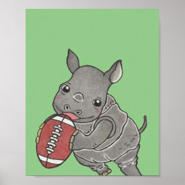 Custom Niedlich Baby Rhino Animal Kinderzimmer Pos Poster