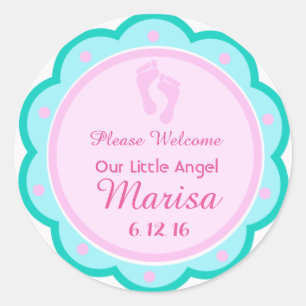 Custom Niedlich Baby Shooter Favor Sticker Tag