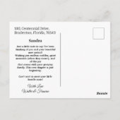 Custom Niedlich Ballerina and Cat Night Sky Postca Postkarte (Rückseite)