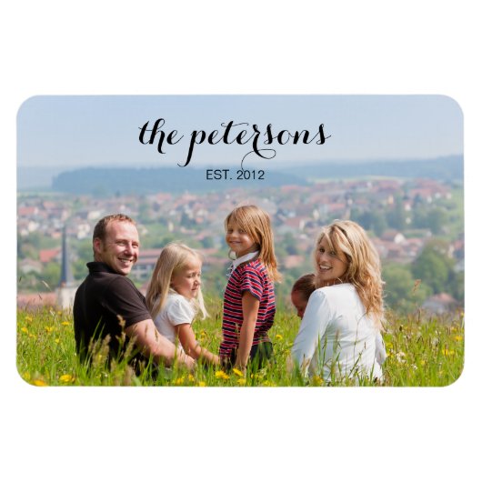 Custom Niedlich Beautiful Lächeln Familie Foto Uni Magnet (Horizontal)