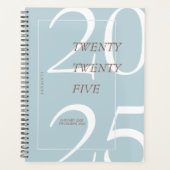 Custom Niedlich Blue Minimal 2025 Calendar Planner Planer (Vorderseite)