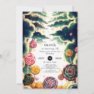 Custom Niedlich Candyland Birthday Einladung