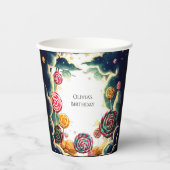 Custom Niedlich Candyland Birthday Pappbecher (Vorderseite)