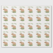 Custom Niedlich Capybara Pun Baby Boy Geschenkpapier (Flach)