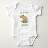 Custom Niedlich Capybara Pun Baby Boy Kinderzimmer Baby Strampler (Vorderseite)