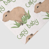 Custom Niedlich Capybara Pun Baby Boy Seidenpapier (Detail)