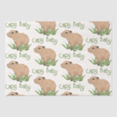 Custom Niedlich Capybara Pun Baby Boy Seidenpapier (Vorderseite)