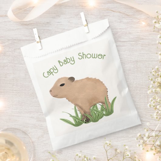 Custom Niedlich Capybara Pun Capy Baby Dusche Geschenktütchen (Ausgeschnitten)