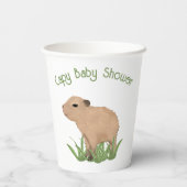 Custom Niedlich Capybara Pun Capy Baby Dusche Pappbecher (Rückseite)