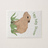 Custom Niedlich Capybara Pun Capy Baby Dusche Puzzle (Horizontal)