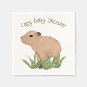 Custom Niedlich Capybara Pun Capy Baby Dusche Serviette (Vorderseite)