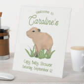 Custom Niedlich Capybara Pun Capy Baby Dusche Sockelschild (In Situ)