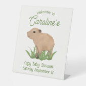 Custom Niedlich Capybara Pun Capy Baby Dusche Sockelschild (Vorderseite)