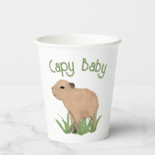 Custom Niedlich Capybara Pun Capy Baby Illustratio Pappbecher (Rückseite)