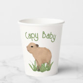 Custom Niedlich Capybara Pun Capy Baby Illustratio Pappbecher (Vorderseite)