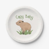 Custom Niedlich Capybara Pun Capy Baby Illustratio Pappteller (Vorderseite)