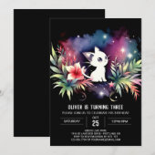 Custom Niedlich Cat Geburtstag Einladung (Vorne/Hinten)