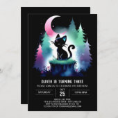 Custom Niedlich Cat Geburtstag Einladung (Vorne/Hinten)