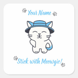 Custom Niedlich Cat Sticker - Mit Meowgic festhalt